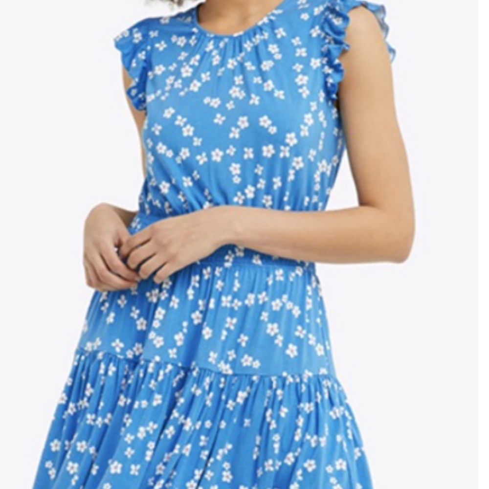Draper James Faith Dress in Ditsy Daisy - Blue Aster Size Small